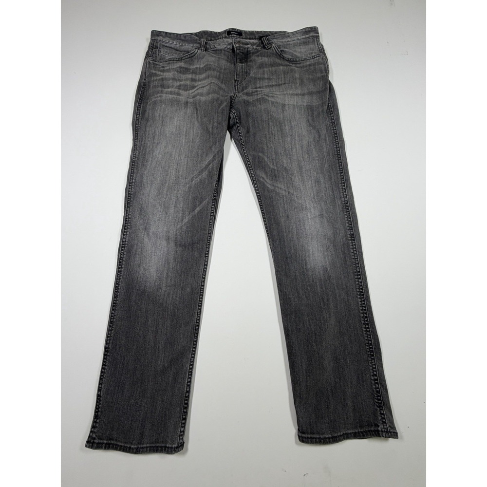 Hugo Boss Stretch Jeans Mens Size 38x30 Black Low Rise Denim Washed
